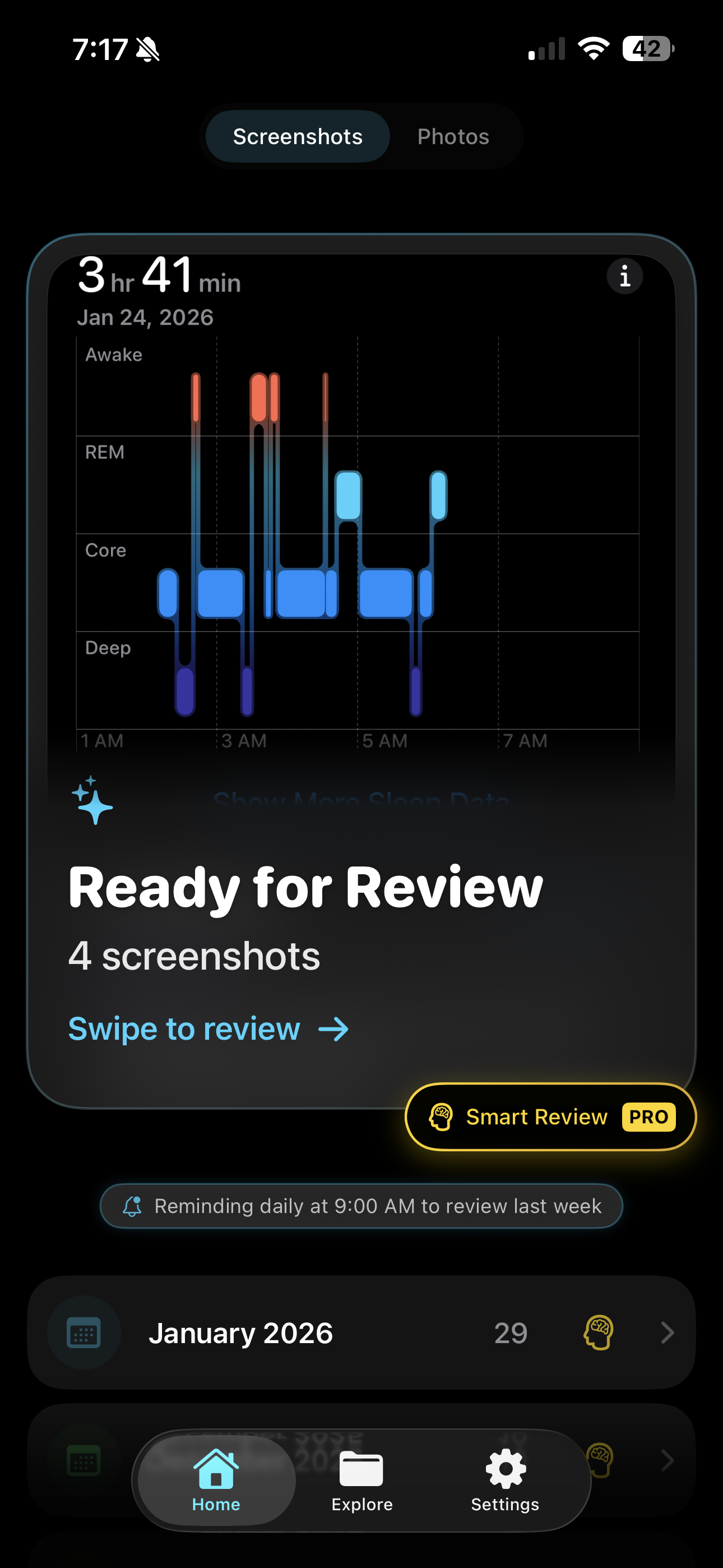 Smart daily reminders