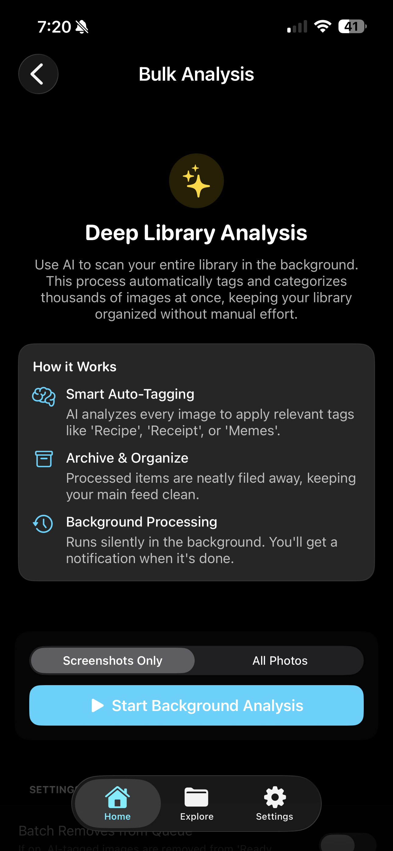 Bulk library analysis
